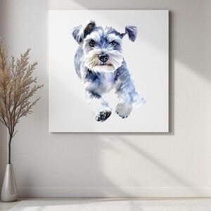 Schnauzer  Dog Canvas Wall decor any pet, send me your picture Personalized